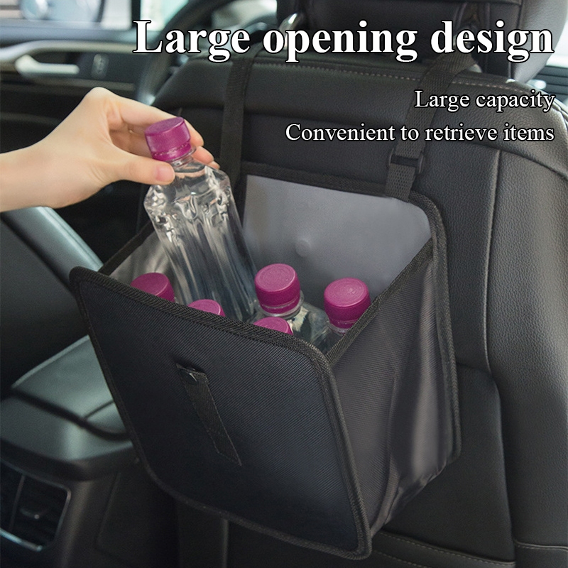 MJY Car Garbage Storage Box Universal Car Organizer Hanging Rear Seat ...