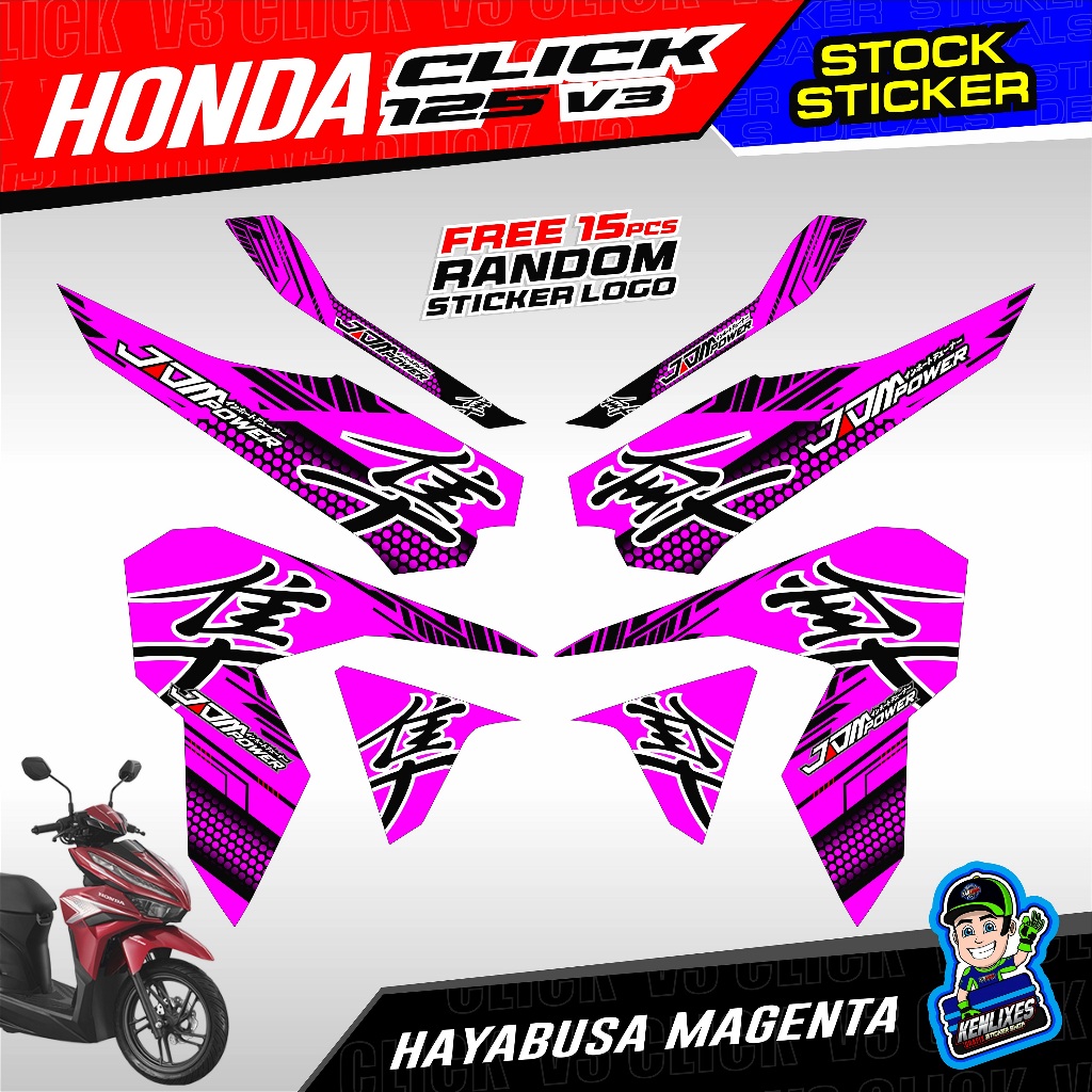 Honda Click 125 v3 Stock Decals Sticker Hayabusa Edition | Shopee ...