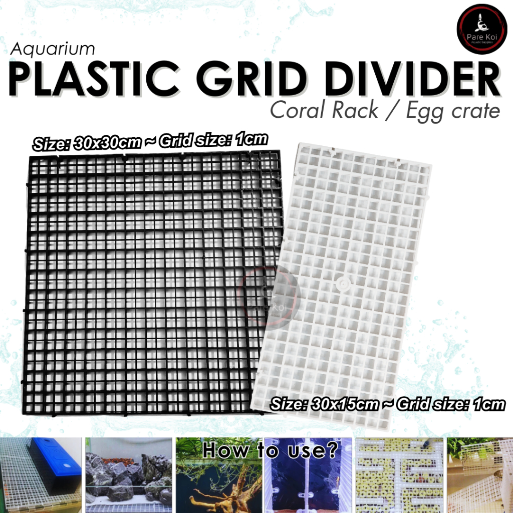 Aquarium Egg Crate | Coral Rack | Plastic Divider 30x15cm and 30x30cm ...