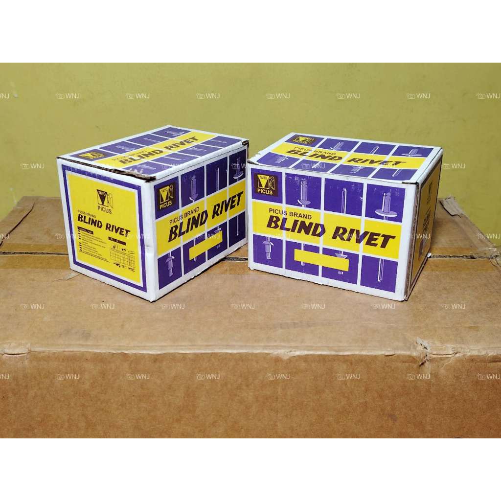PICUS Blind Rivets Sliver (20PCS 1 BOX) 1/8x1/2, 5/32x1/2, 1/8x3/4, 5 ...