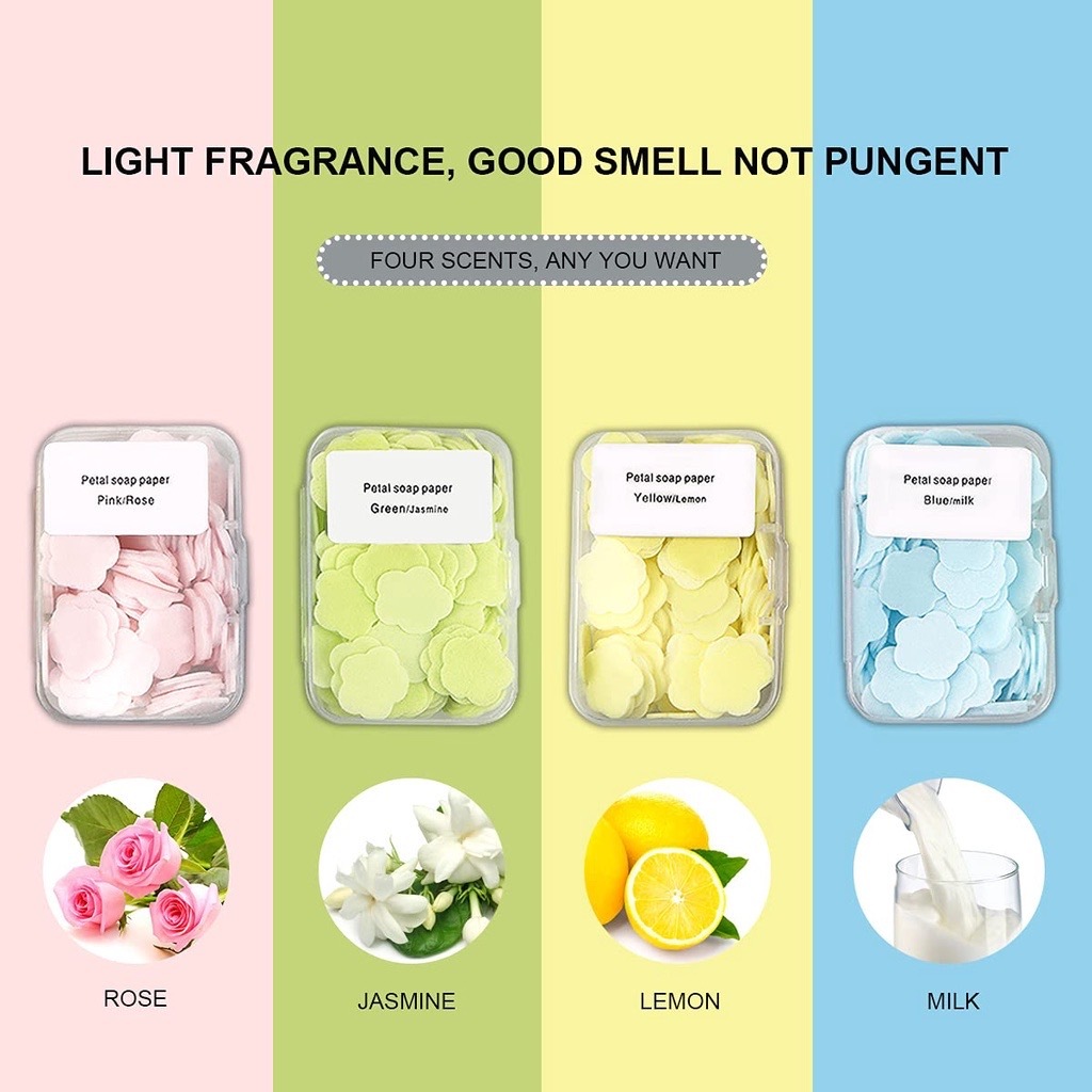Disposable Soap Paper Travel Soap Paper Washing Hand Bath Clean Scented ...