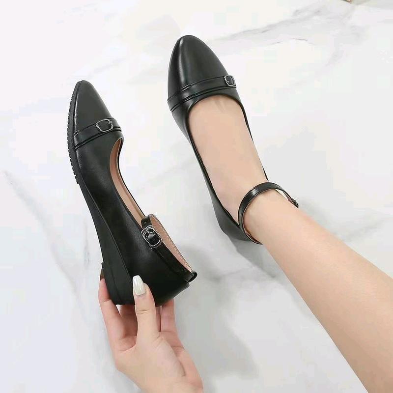 MF 812 18 1 Inch wedge Leather black School shoes for women Office shoes with box new arrival Shopee Philippines