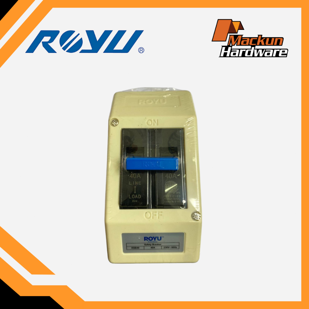 ROYU SAFETY BREAKER (20A to 60A) | Shopee Philippines