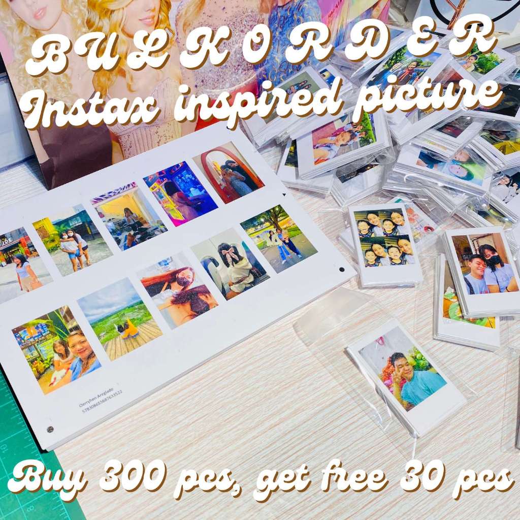 INSTAX MINI INSPIRED PICTURE PRINT PHOTO PAPER ONLY BULK ORDER | Shopee ...