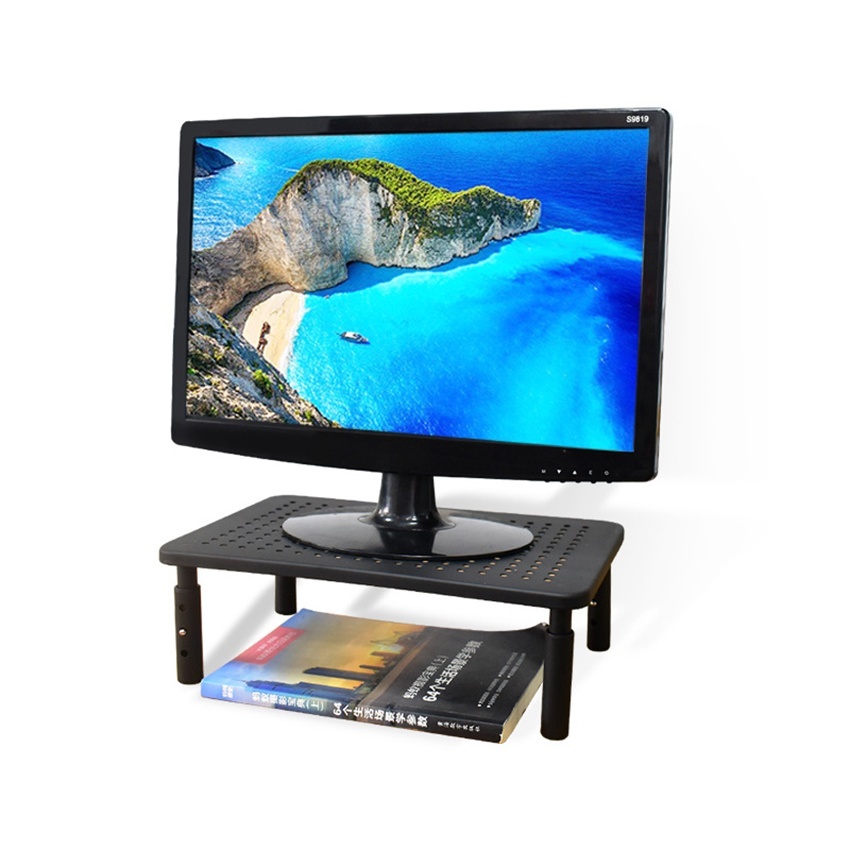 3 Height Display Overhead Laptop Stand Monitor Stand Riser Black ...