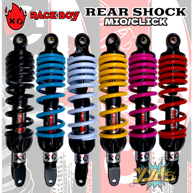 RACE BOY REAR SHOCK FOR MIO/CLICK 300mm/330mm for Motorcycle | Shopee ...