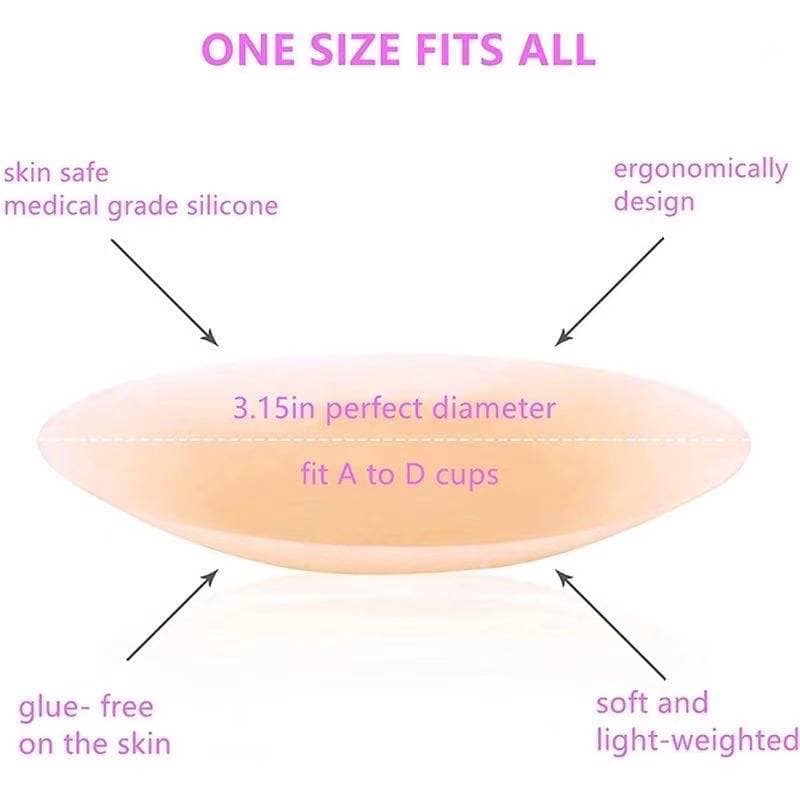 Anti-slip silicone nipple bra pad reused with washable invisible breast ...