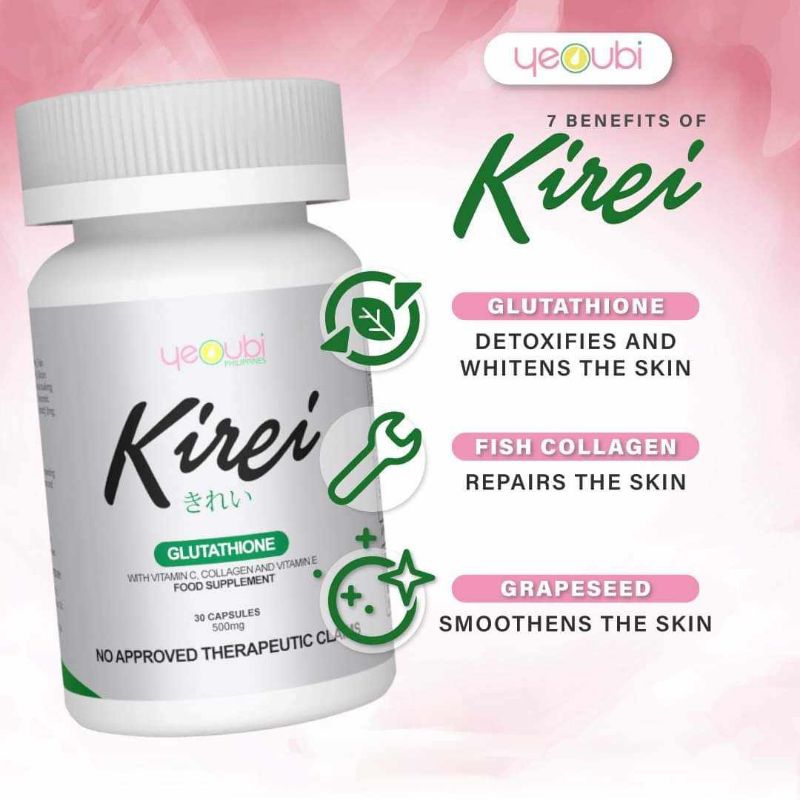 kirei glutathione Kirei Capsules Skin Whitening Glutathione Capsules, 30 Capsule main image 1