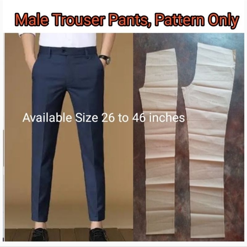Sewing Pattern. Male Trouser Pants Pattern. Pattern Only. | Shopee ...
