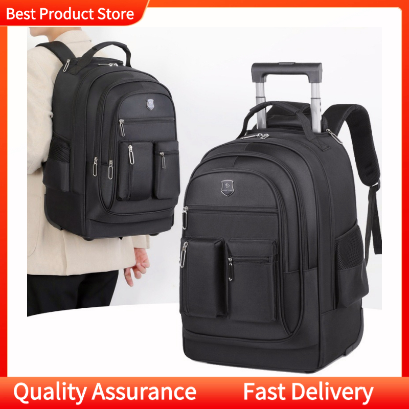 Rolling Backpack For Men Women Travel Backpack With Wheels Large