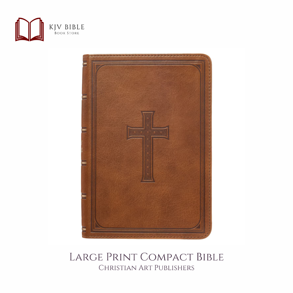 KJV083 | King James Version Holy Bible Large Print Compact Saddle Tan ...