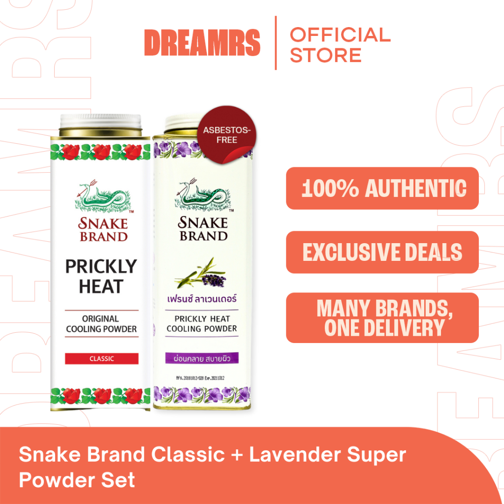 Snake Brand Classic + Relaxing Super Powder Set (280g Classic Cooling ...