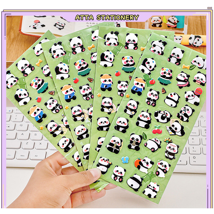 3D Panda Bubble Sticker Three-Dimensional DIY Scrapbooking Journal ...