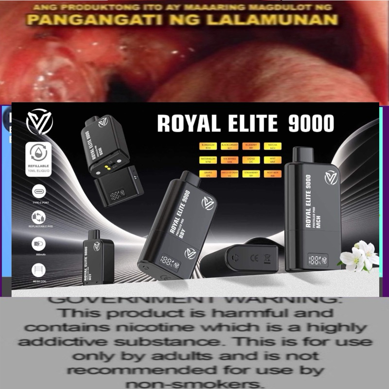 Royal Elite 9,000 PUFFS - Prefilled Pods - Compatible Elite V1 Batts ...