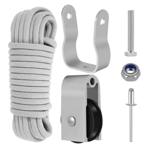 Expansion ladder pulley kit 40Ft expansion ladder rope and pulley kit ...