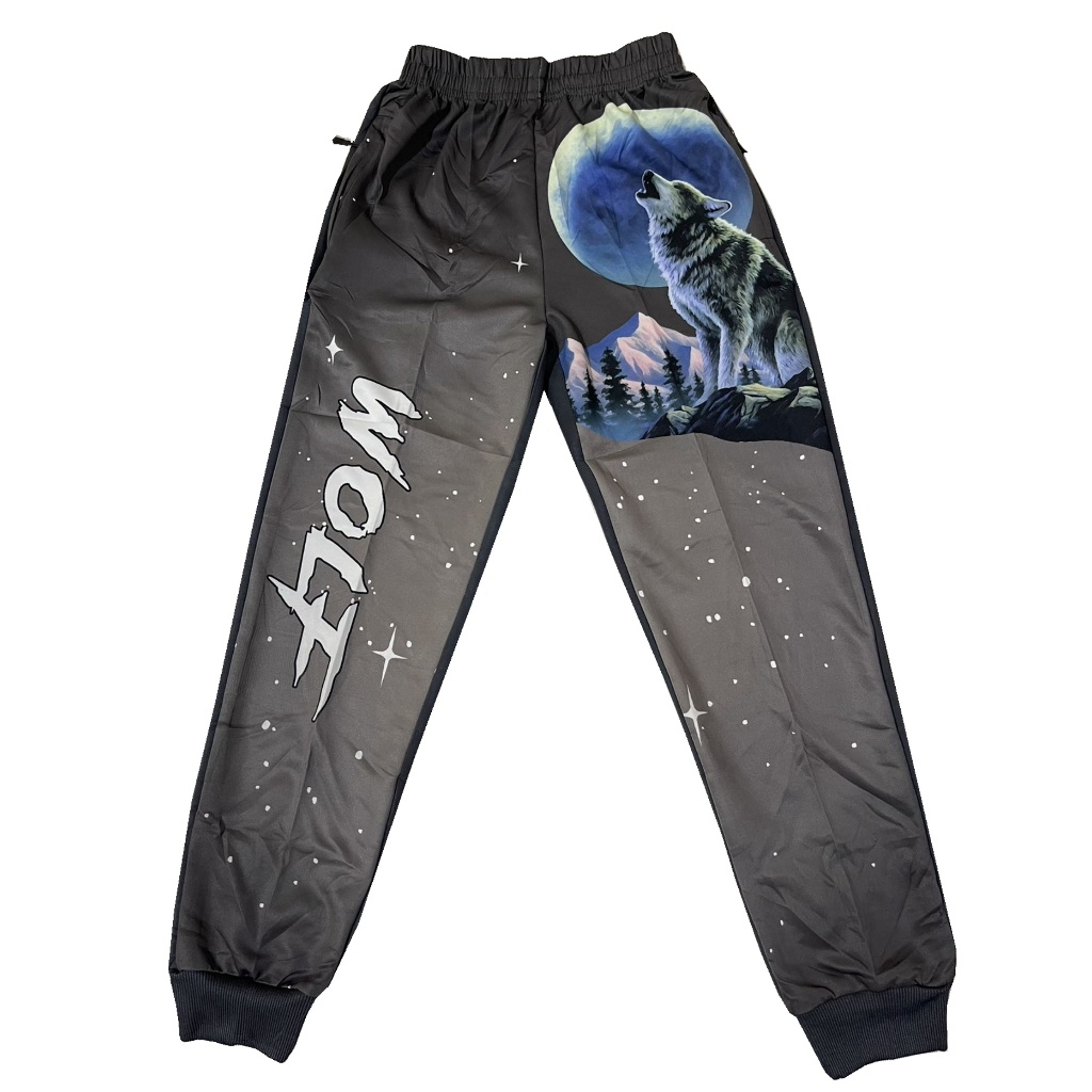 Jogger track pants with Wolf pattern for men | Shopee Philippines