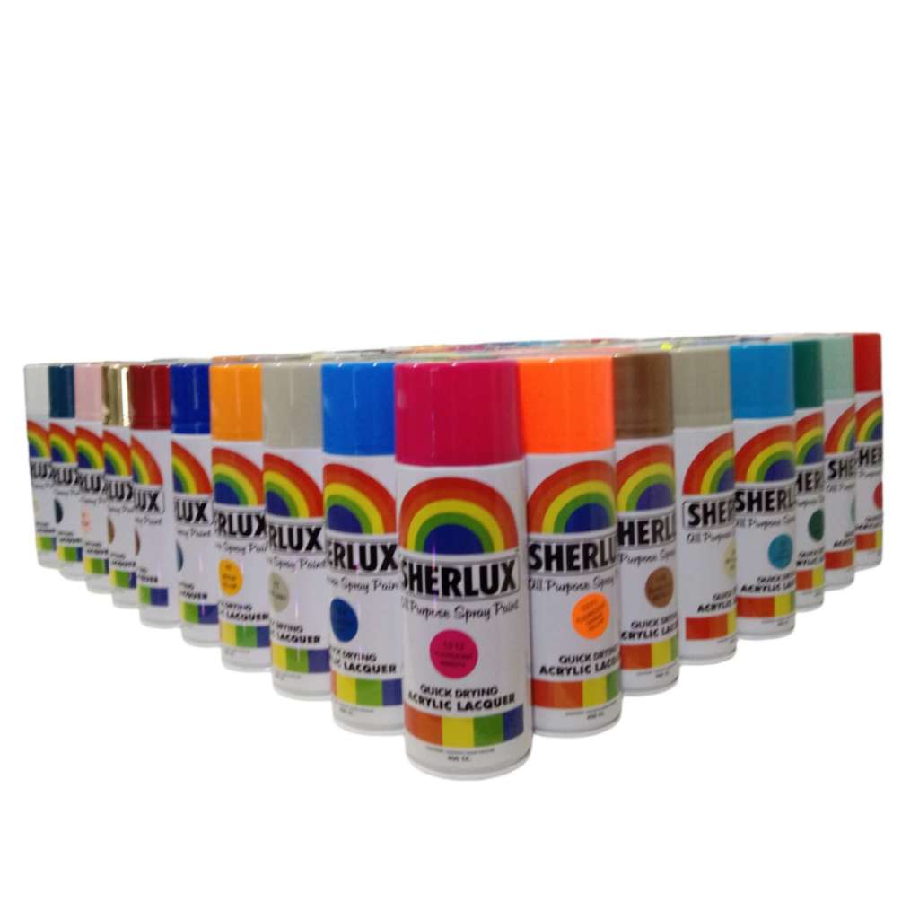 SHERLUX ALL PURPOSE SPRAY PAINT 400cc QUICK DRYING PAINT | Shopee ...
