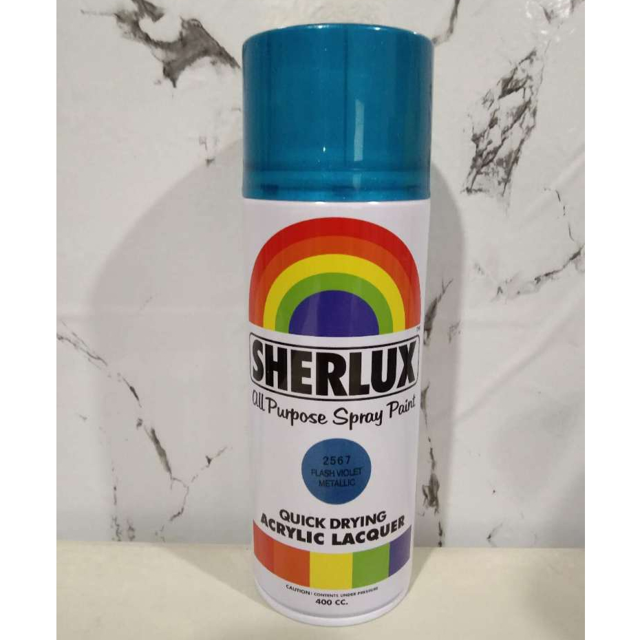 SHERLUX ALL PURPOSE SPRAY PAINT 400cc QUICK DRYING PAINT | Shopee ...
