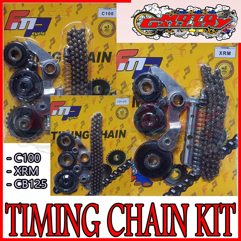 TIMING CHAIN KIT WITH ROLLER GUIDE SET C100/DREAM/XRM/CB125 chain guide