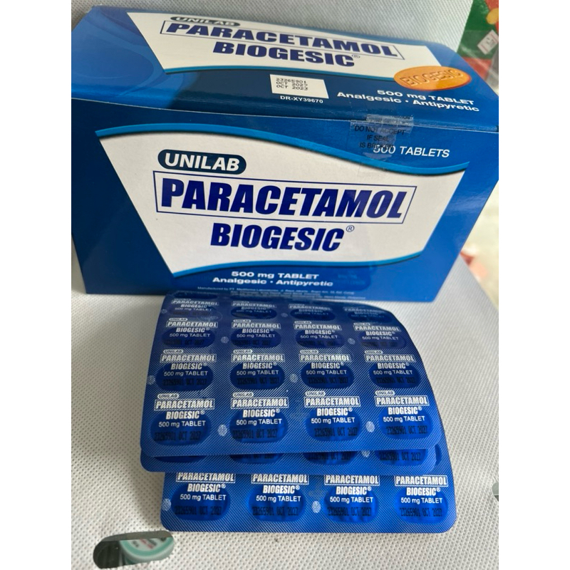 Biogesic 500mg tablet by 20s | Shopee Philippines