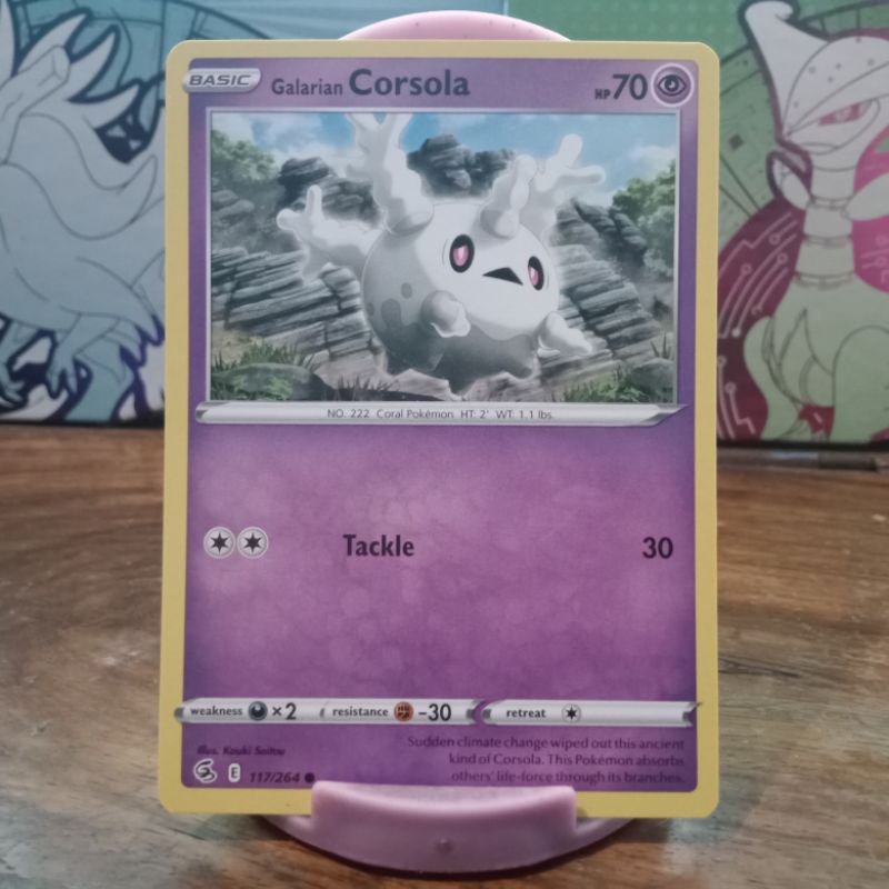 galarian corsola pokemon card Galarian Corsola - 117/264 - Fusion Strike main image 0