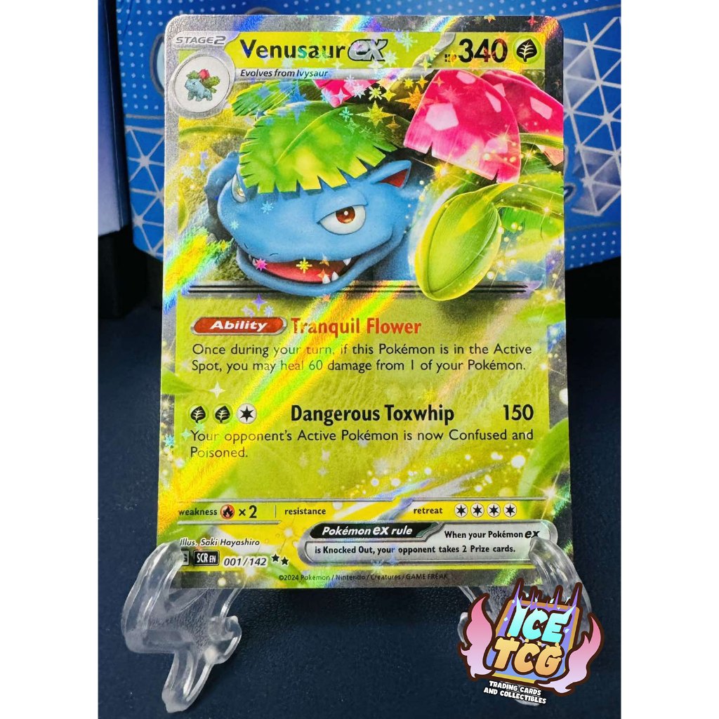 Cartas Pokemon Venusaur Ex 001/142 Stellar Crown Scr Venusaur Ex Inglés