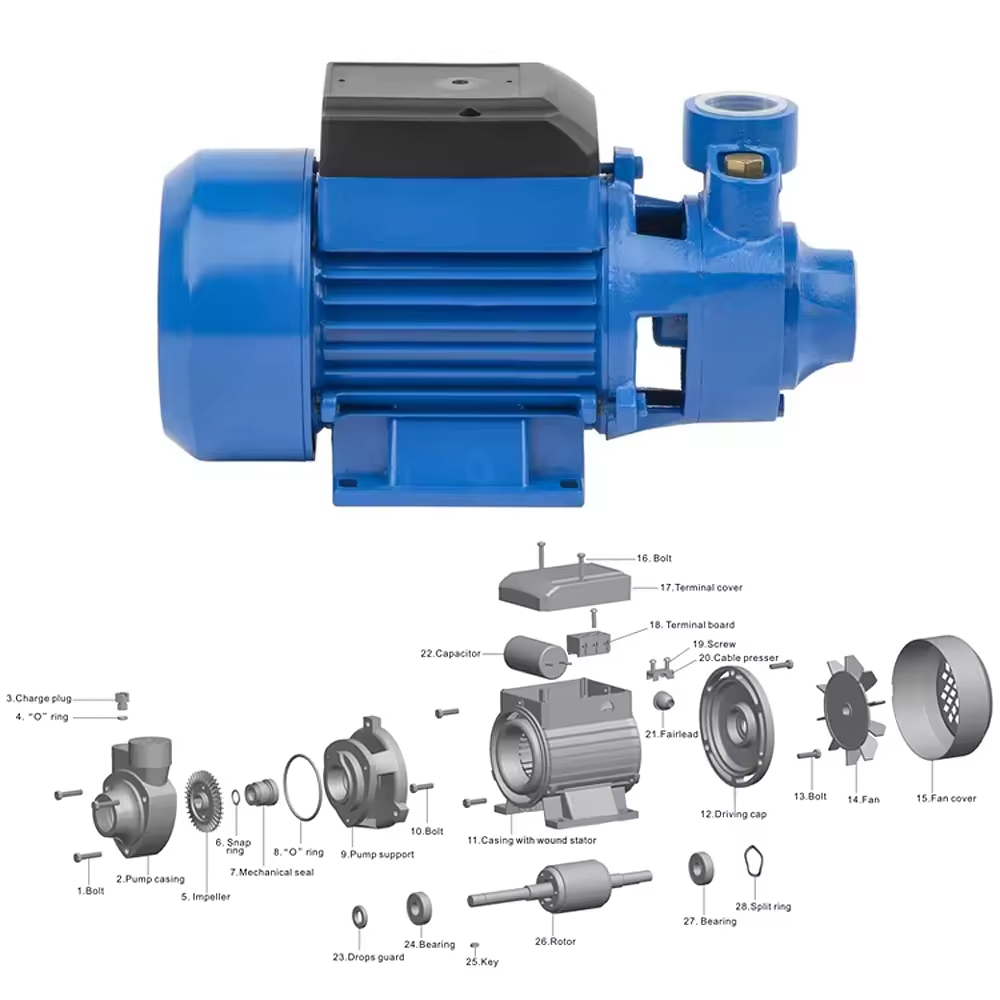 REAIM Electric Water Pump Heavy Duty 1/2HP Self-priming Pump Booster ...