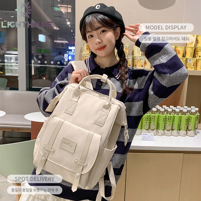 Korean School bag for women Large capacity waterproof backpack wear  resistant travel bag