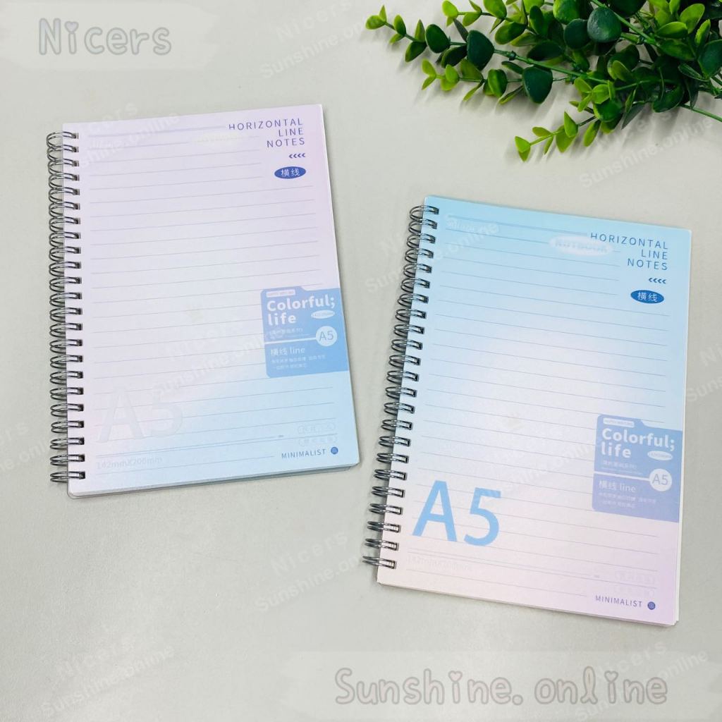 A5 Minimalist Coil Spring Spiral Notebooks Writing Notebook 80lvs ...