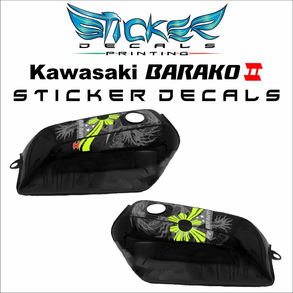 Kawasaki Barako II Gas Tank OG Dragon Stock Decals | Shopee Philippines