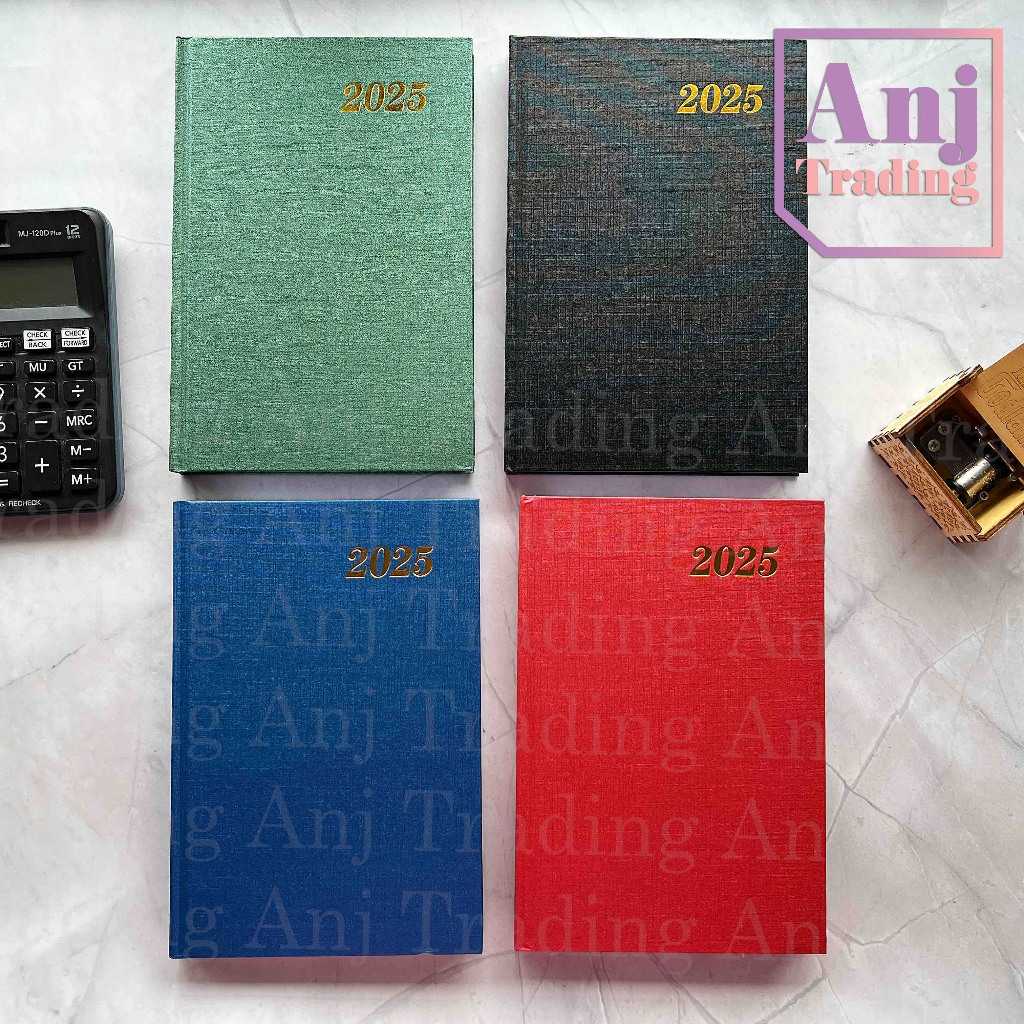 2025 Planner Leather Hard Soft Cover Monthly Weekly Daily Hard Bound A5 ...