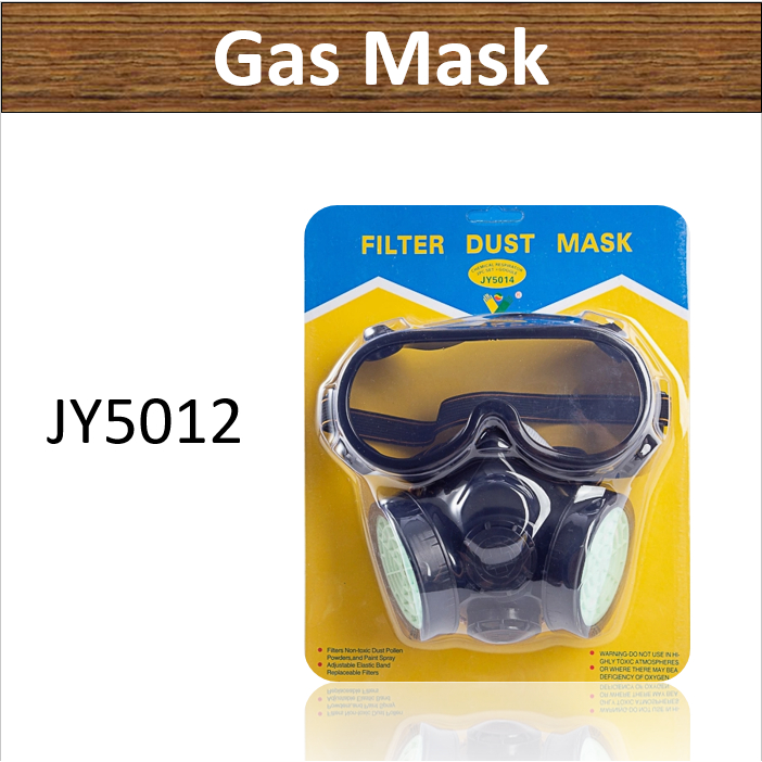 Builders Choice Gas Mask Single-Dual Filter Gas Chemical Mask Anti-Dust ...