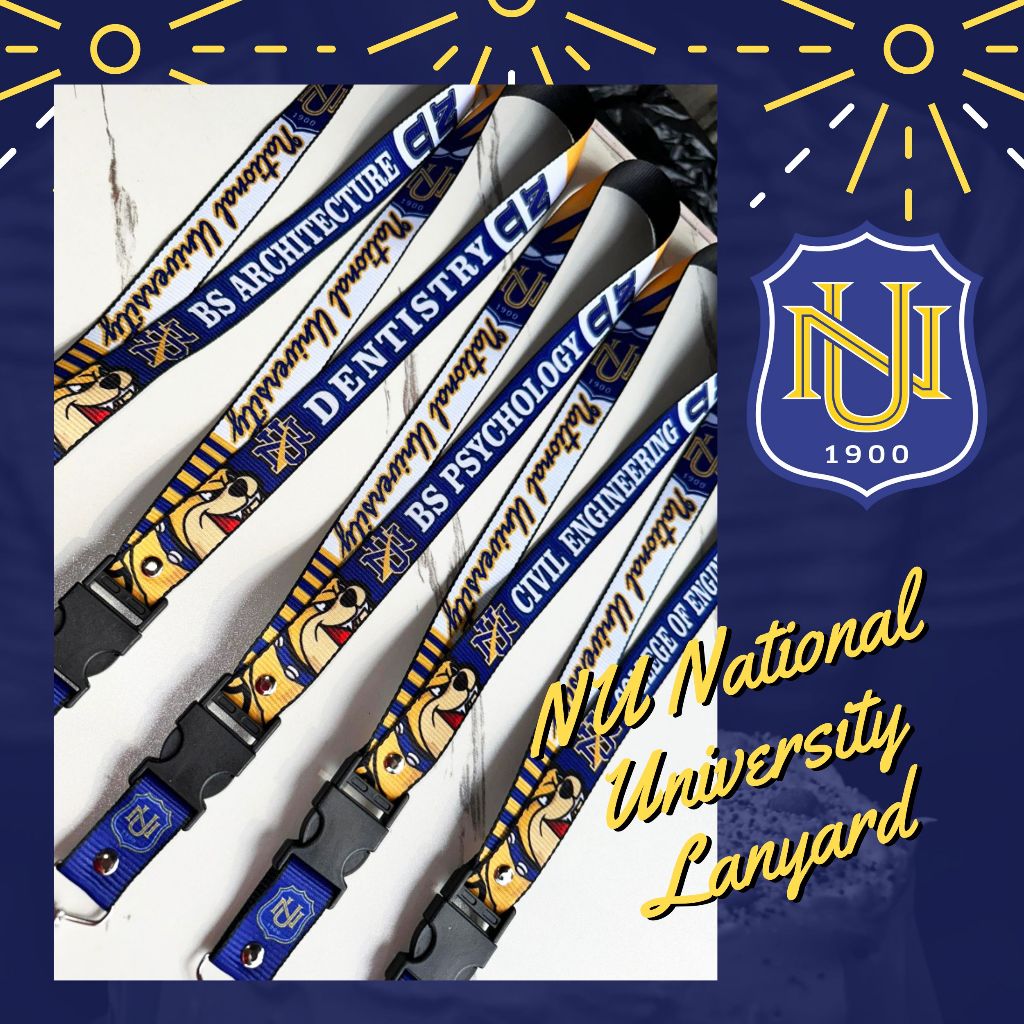 NU Bulldogs BLUE-WHITE ALL COURSES AVAILABLE ID Lace Lanyard Sling ...