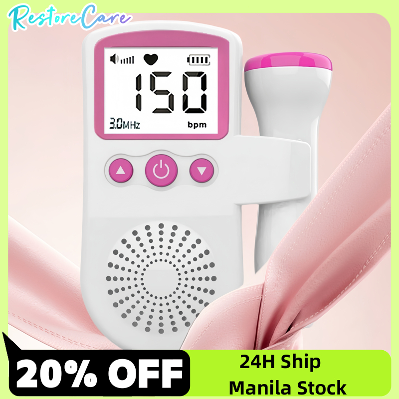 Fetal Doppler Baby Heart Monitor Clear Sound With Gel Medical LCD ...