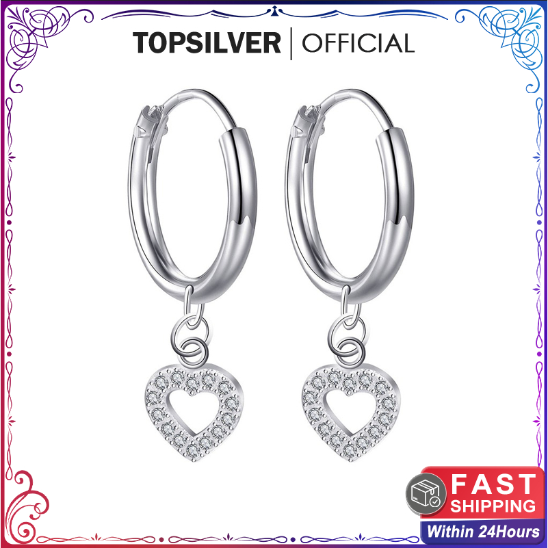 Quarry Elbe Silver Loop Earring