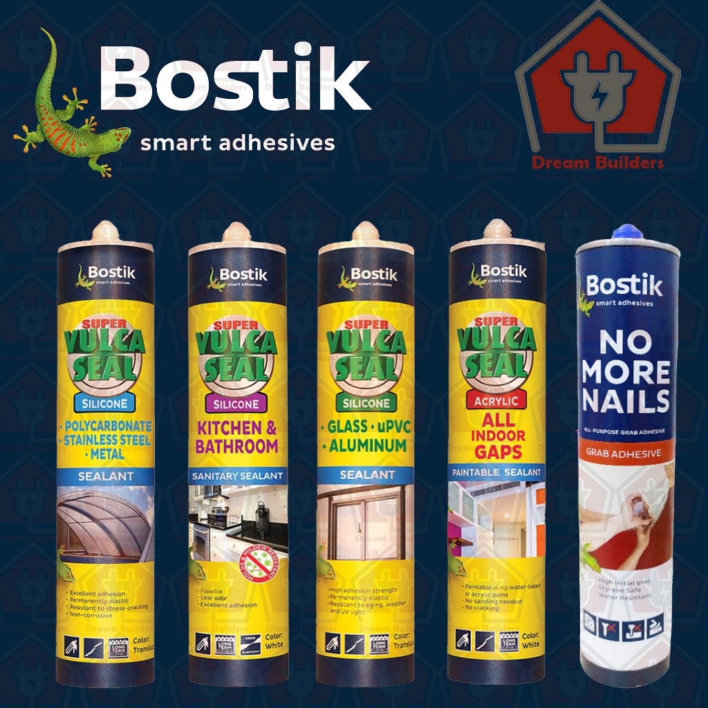Bostik Super Vulcaseal Silicone Sanitary Kitchen Metal Glass Aluminum