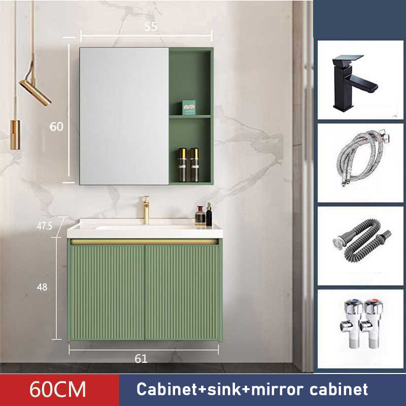 【60-80cm】Bathroom cabinet with mirror vanity cabinet bathroom Cabinet Set bathroom sink with ...