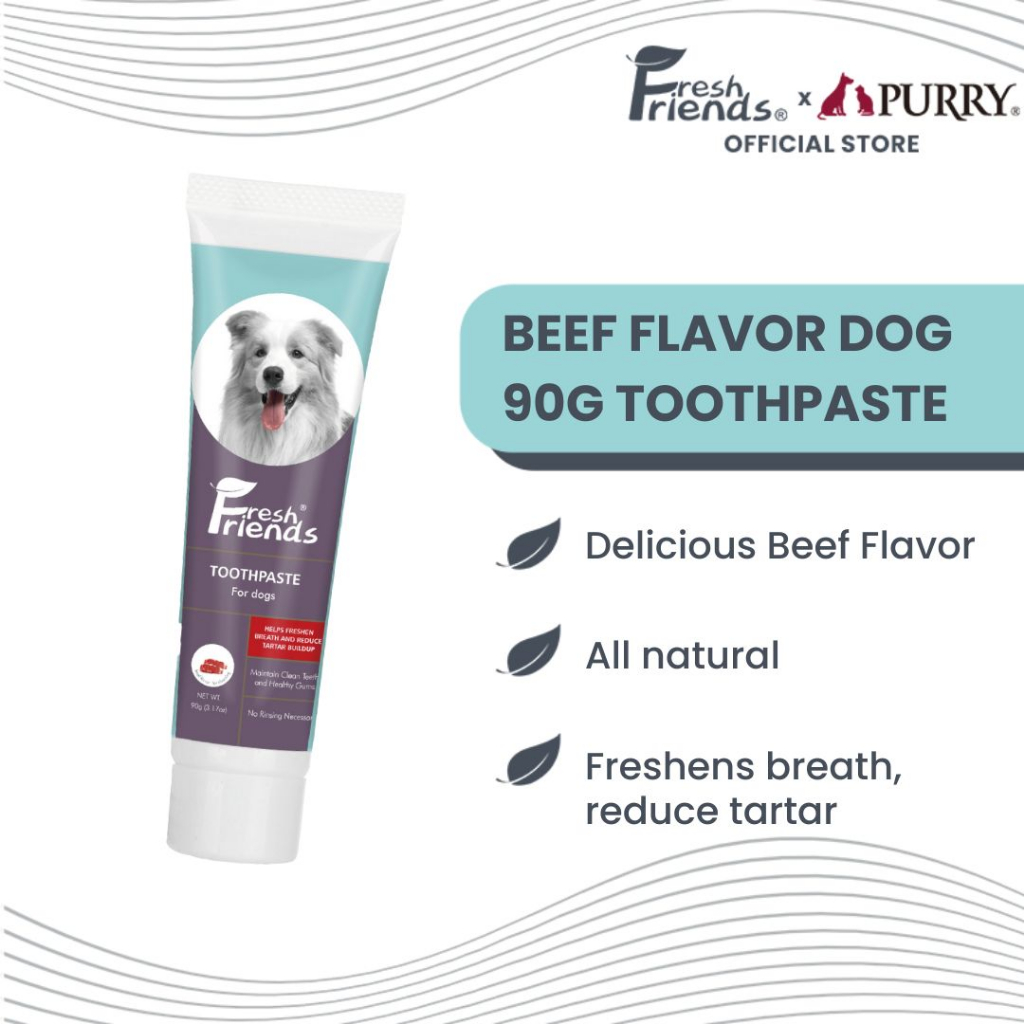 Fresh Friends Dog Toothpaste Beef Flavor 90g Natural Toothpaste for