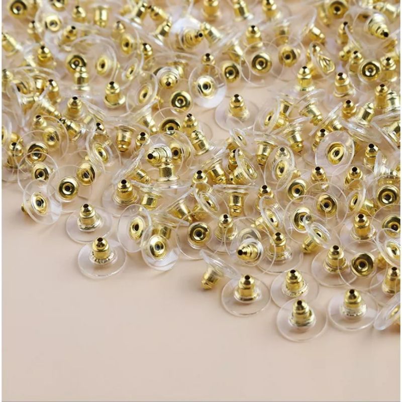 LSS 1 Pair of Rubber Pakaw for Earrings: Gold & Silver | Shopee Philippines