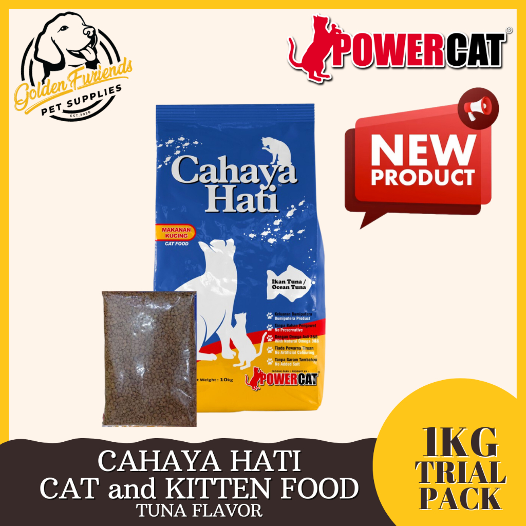 Cahaya Hati by Powercat Cat and Kitten Food 1KG Trial Repackaged ...