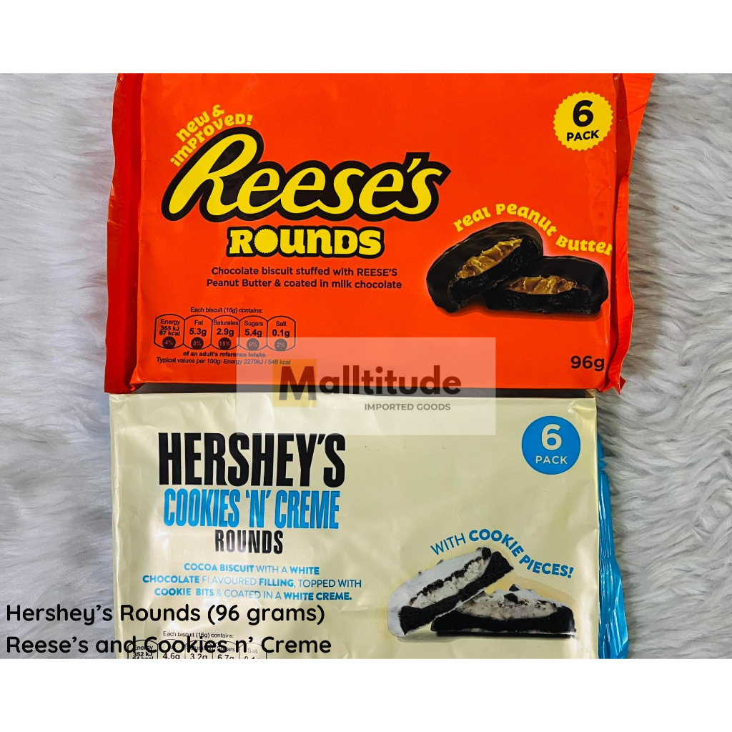 Hershey's Rounds 96 grams (Cookies n' Creme and Reese's) Shopee