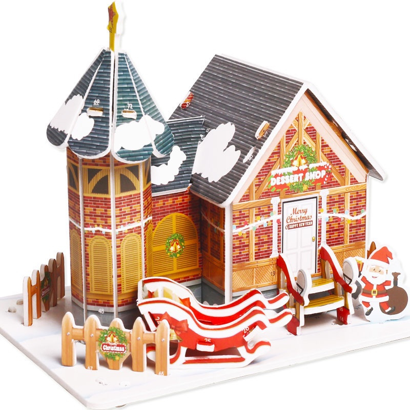 Diy 3D puzzle For Kids Education Toys manual assembly model house ...