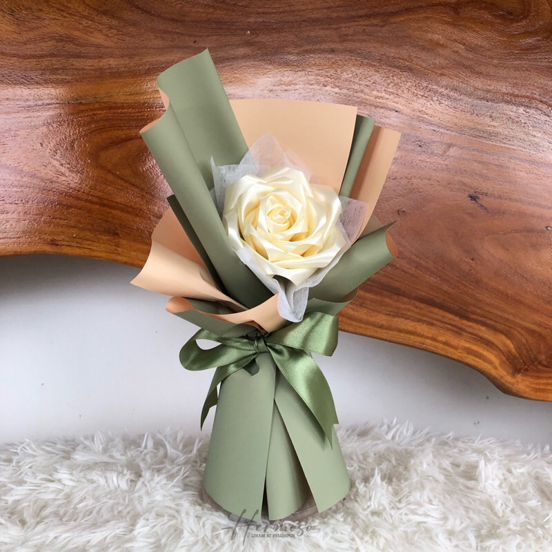 Hermoso: Satin Ribbon Flower Bouquet v2 (1-Stem) | Shopee Philippines