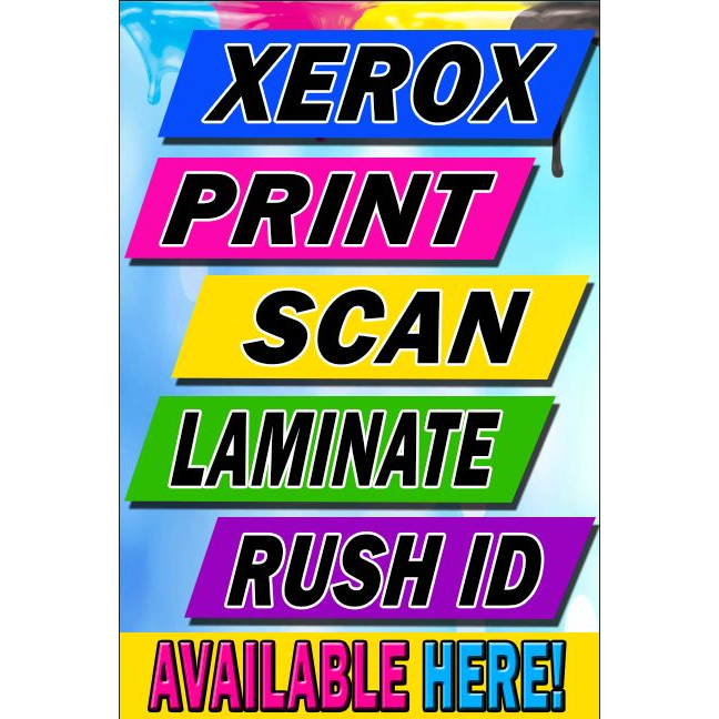 Xerox,Print,Rush ID,Laminate (TARPAULIN PRINTING) Available COD 2X3