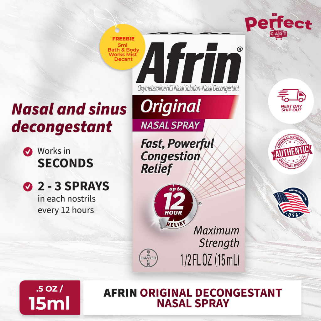 Afrin Original Decongestant Nasal Spray 0.5 oz | Shopee Philippines