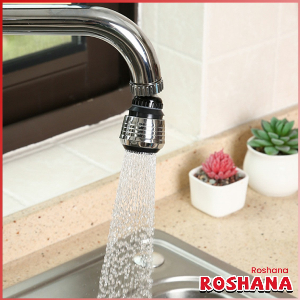 ROSHANA 360 Degree Water Saving Tap Adjustable Water Filter Diffuser ...