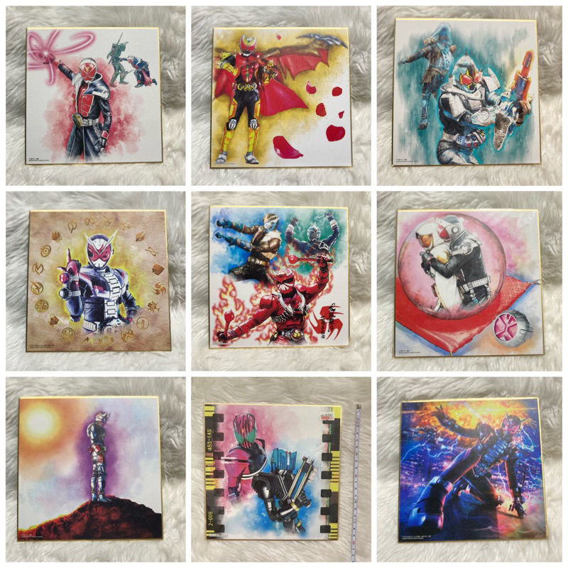 BANDAI Kamen Rider Mini Shikishi Art Collection Gold Lining | Shopee ...