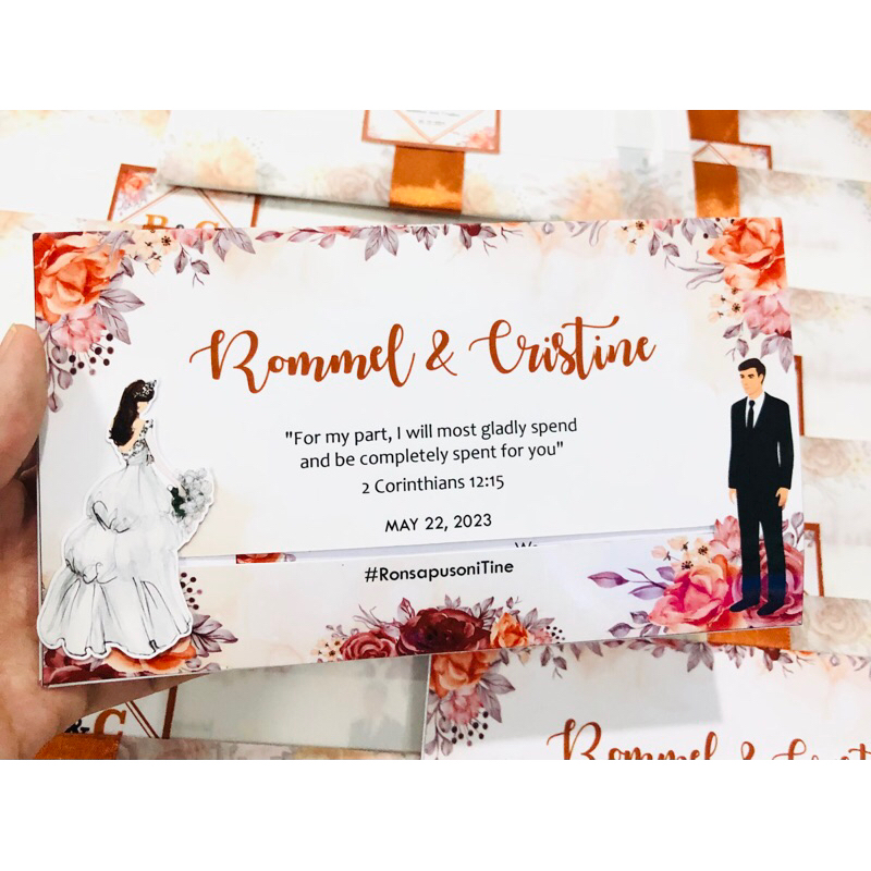 sliding invitation for wedding burgundy,rustic and emerald green ...