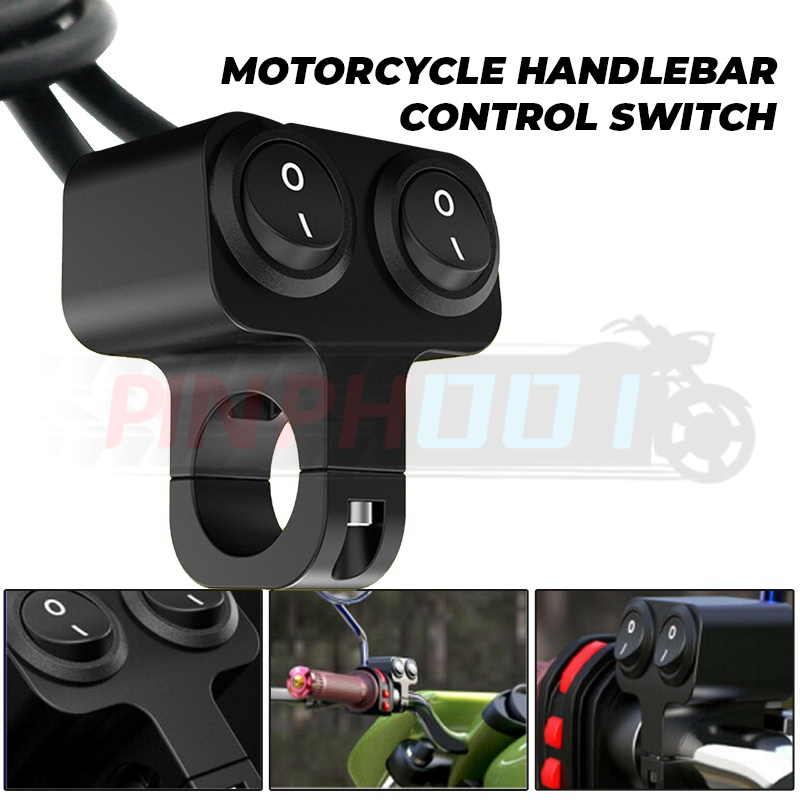 Motorcycle Switch Motorcycle Handlebar Double Button Switch | Shopee ...