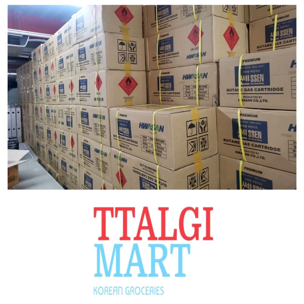 SAFE BUTANE GAS 220G X 28PCS 1BOX HWASAN SSEN NO.1 BRAND IN KOREA